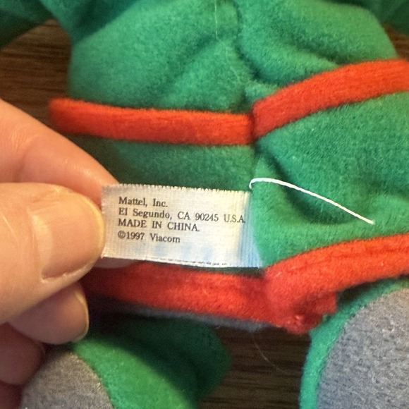 Vtg Rugrats Chuckie, Angelica, and Spike Plush Holiday Bean Bag Friends 1997 - Picture 4 of 13